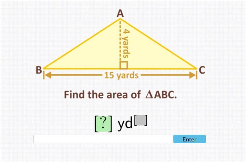 Find the area of ABC.-example-1