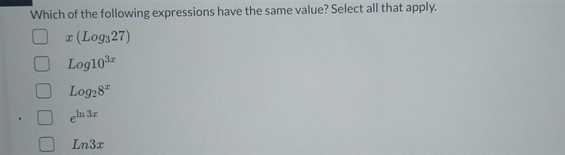 Which of the following expression has the same value select all that apply-example-1