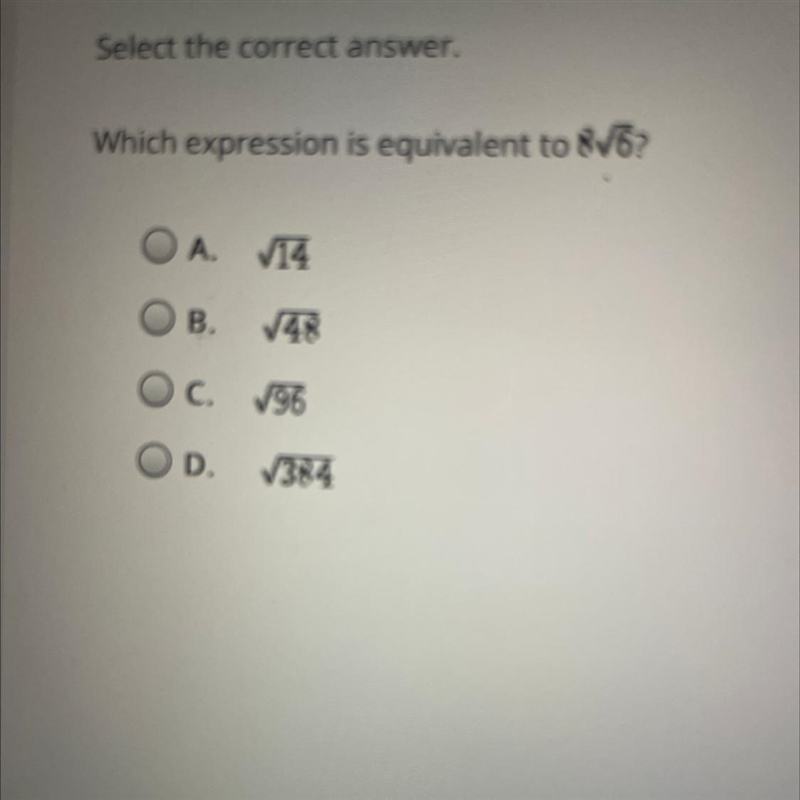 Which expression is equivalent to 8/6?-example-1