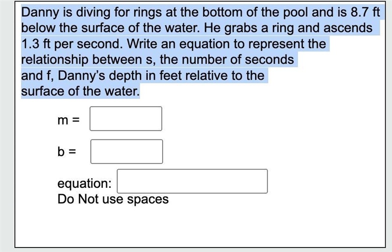 Hey, so I need to find the y-intercept, the slope, and the equation for it. Help please-example-1