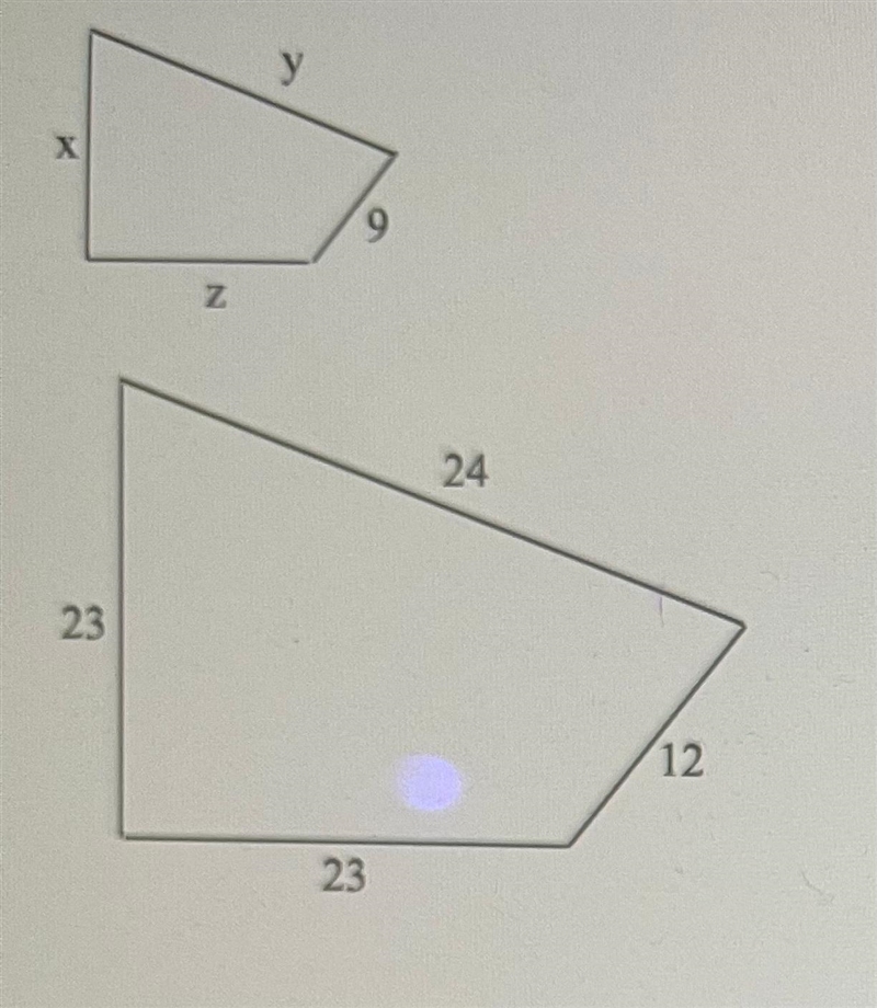 pls help! how would I solve this problem ?The figures shown are similar. Find the-example-1