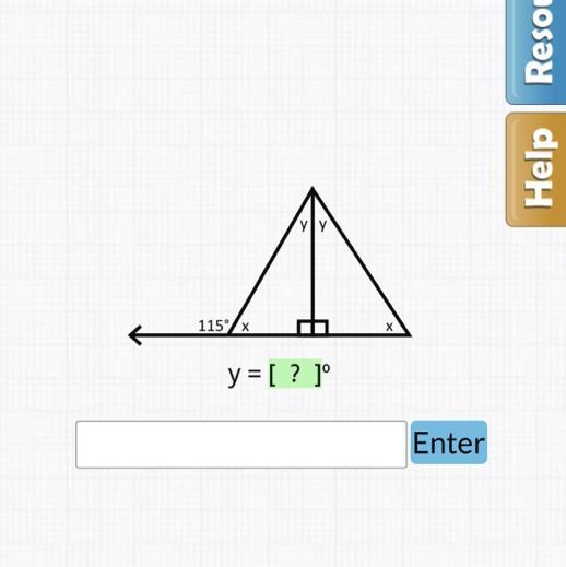 Angle sum theorem y=?-example-1