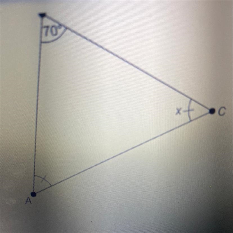 What is the value of x? A. X=55 B. X=60 C. X=70 D. X=110-example-1