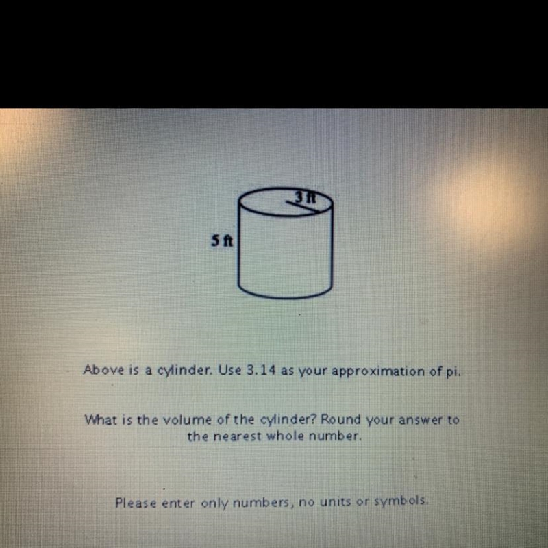 What is the volume of the cylinder? Round your answer to the nearest whole number-example-1