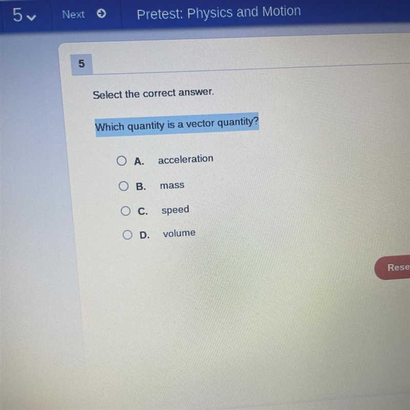 Which quantity is a vector quantity?-example-1