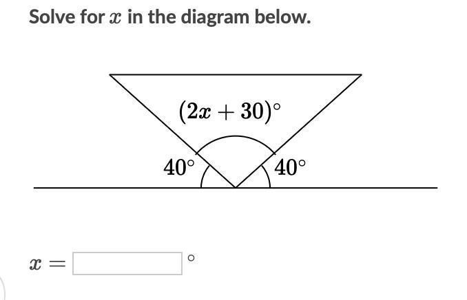 Solve for x in the diagram below?-example-1