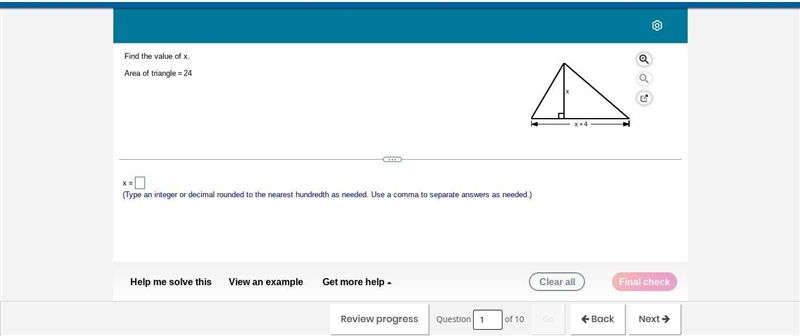 Area of triangle = 24-example-1