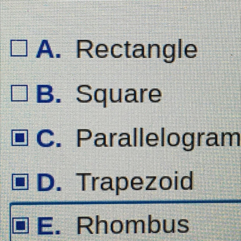 8.2.AP-5 Question Help What geometric shape may describe a quadrilateral that has-example-1