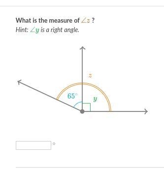 What is the measure of ∠z-example-1