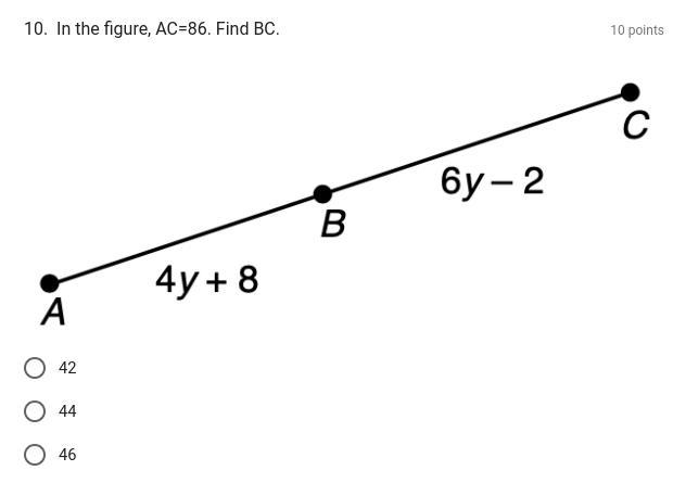 In the figure, AC=86. Find BC.-example-1