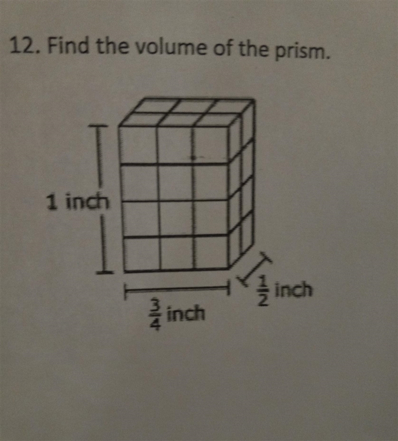 12. Find the volume of the prism. ​-example-1