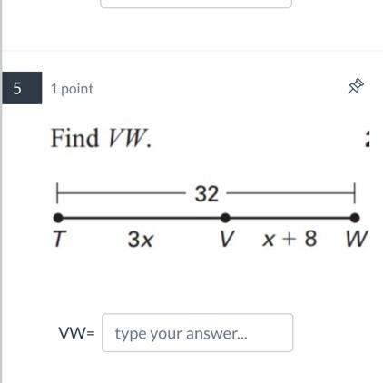 5 1 point Find VW. T 3x 32 32 V x+8 W-example-1