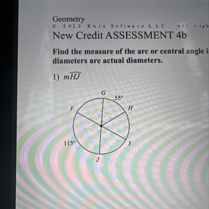 PLEASE HELP, help me find the arc measurement, show work pleasep-example-1