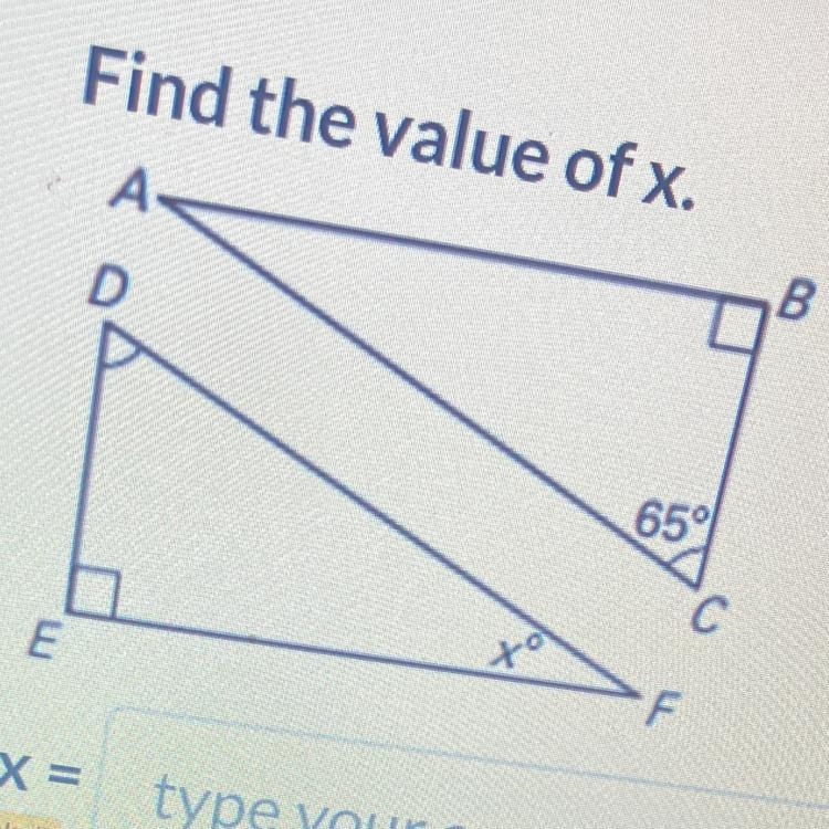 Find the value of x.-example-1