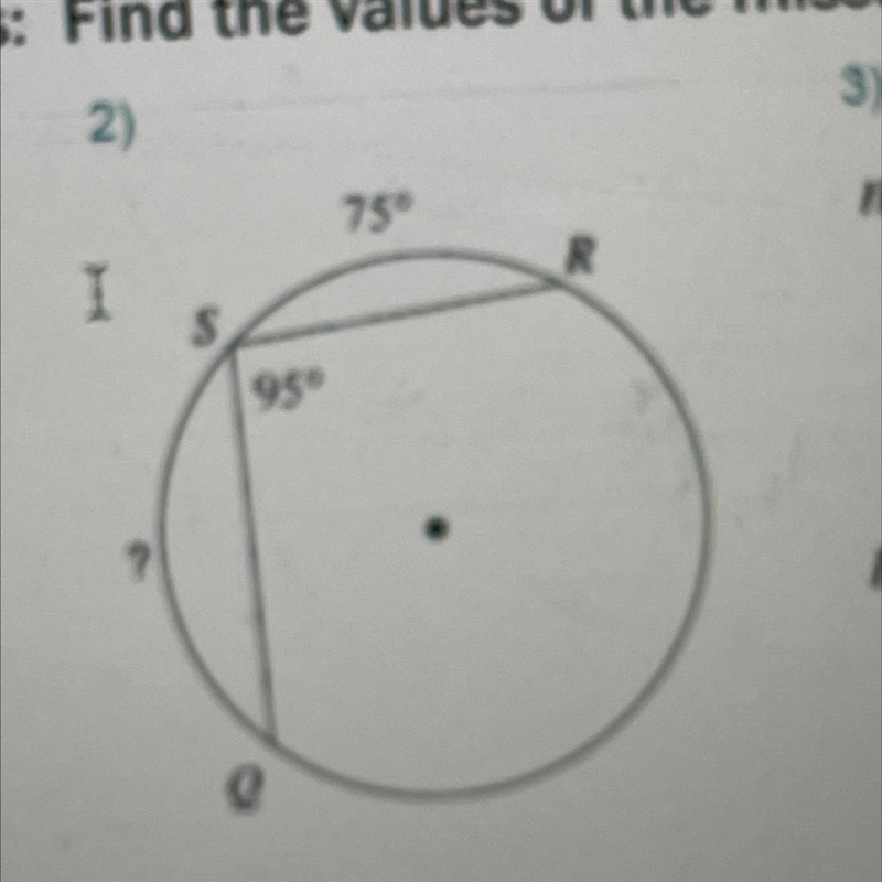 Find the values of the missing arc Show step by step !-example-1