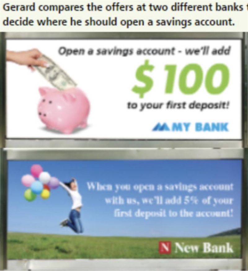 Which bank would be best for Gerard to use, I need this today please-example-1