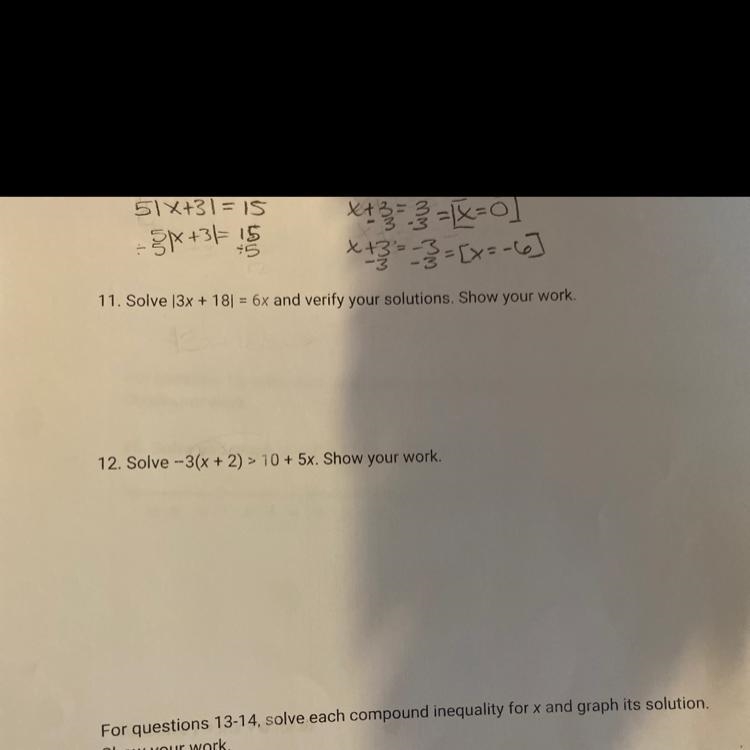 Question 11 and 12 need help-example-1