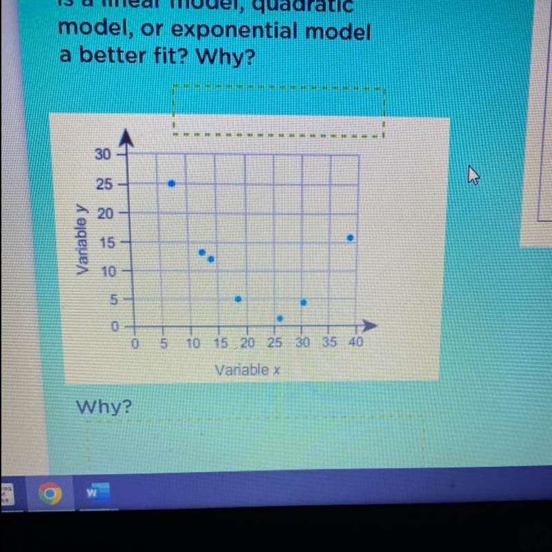 Is a linear model, quadratic model, or exponential model a better fit? Why?-example-1