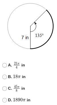 Asap! find the length of the arc-example-1