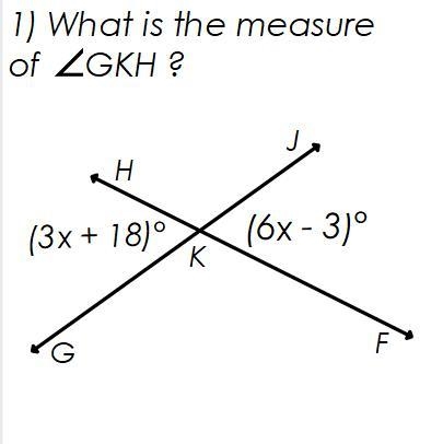 What is the measure of angle gkh A 39 B 126 C 72 D 144-example-1