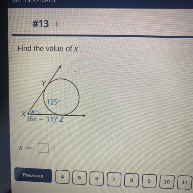 Find the value of x-example-1