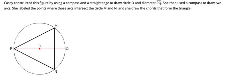 Casey constructed this figure by using a compass and a straightedge to draw circle-example-1