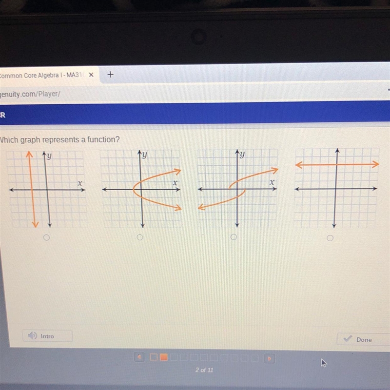 Which graph represents a function?-example-1