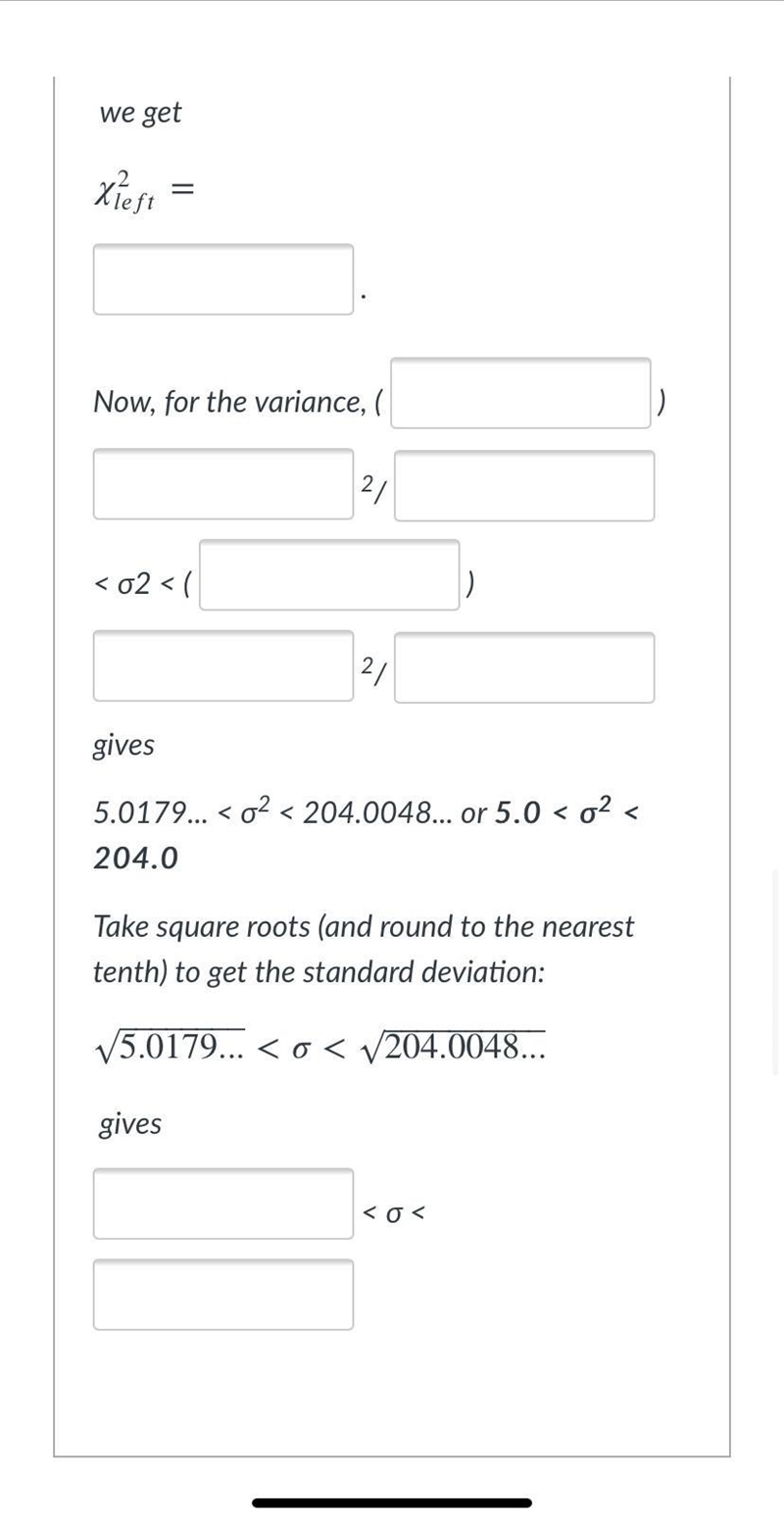 On this problem, the answer has been worked out, but you must fill in the blanks in-example-1