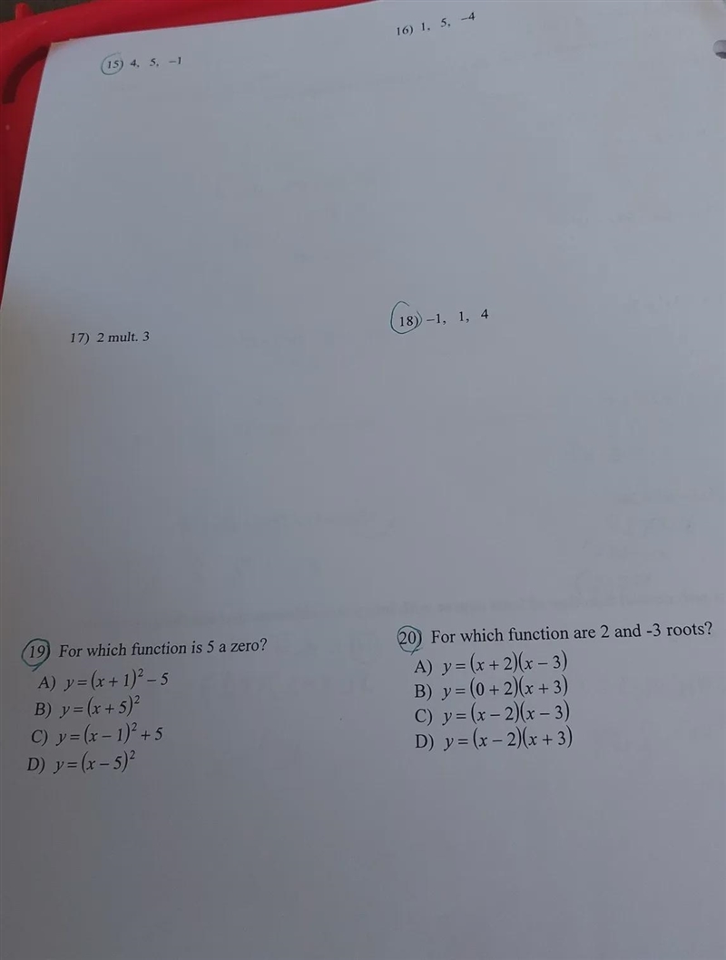 Write a polynomial function of least degree with intrrgral coefficents that jas given-example-1