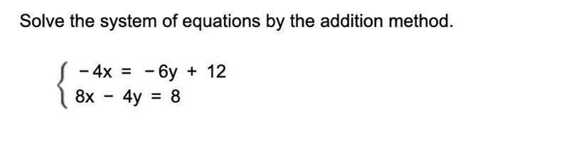 Help ASAP 20 points and will mark you brainleast Solve the system of equations by-example-1