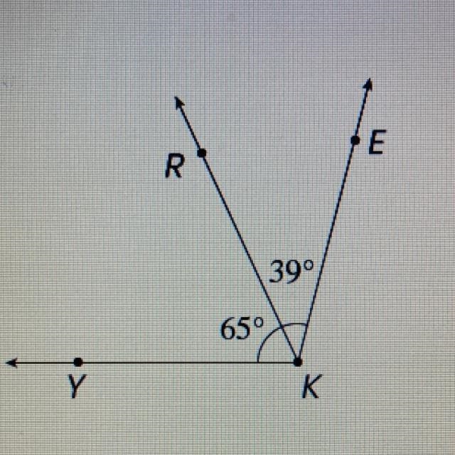 What is the measure of ZEKY in this figure? O 104° O 115° O 129° O I don't know. Please-example-1