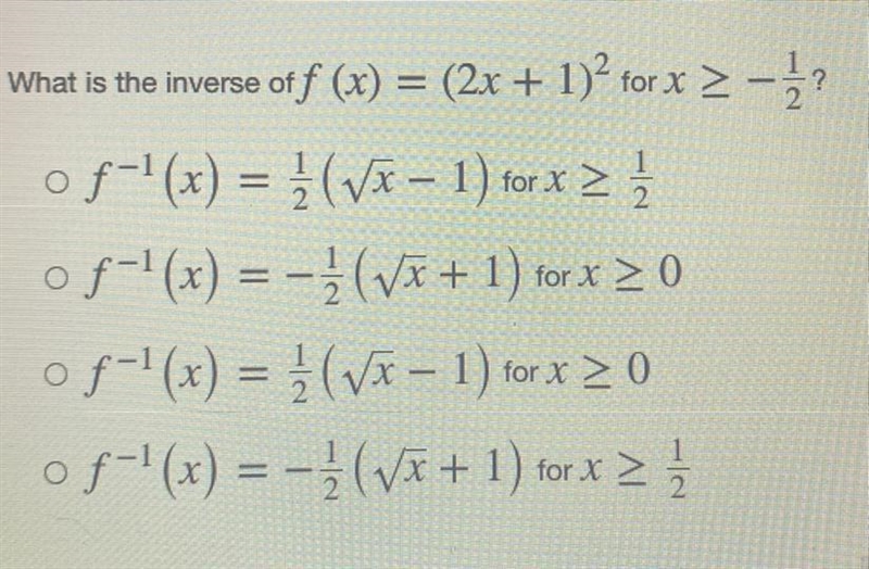 What is the inverse of the function a b c d-example-1