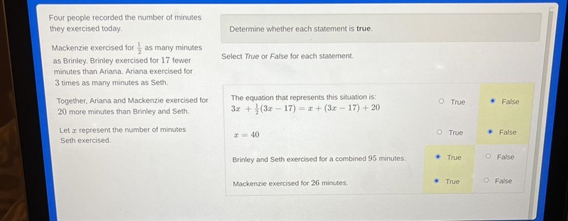 Christian Four people recorded the number of minutes they exercised today. Determine-example-1