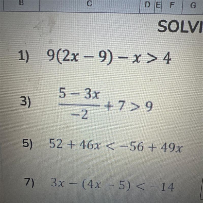 Pleaseeeeee help meeee answer number 3,5 and 7 they are hard for me to do-example-1