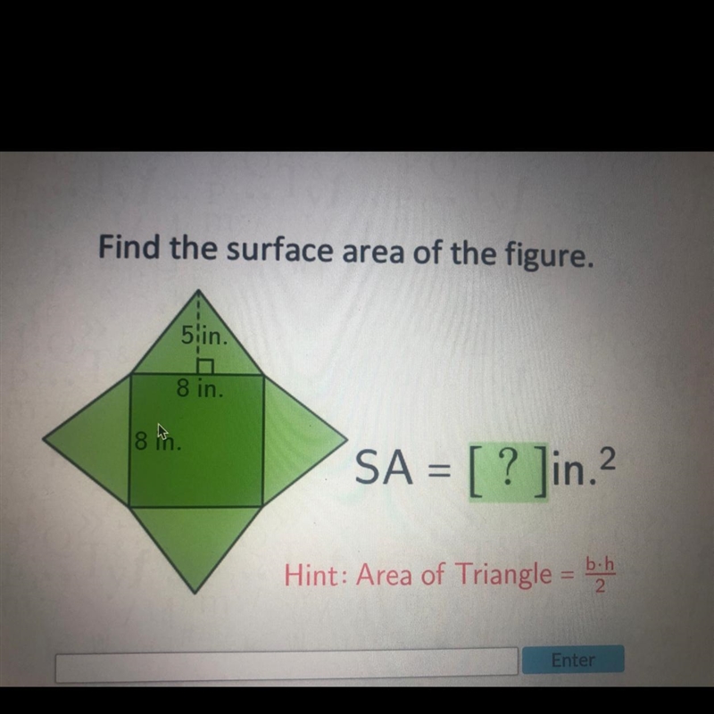 Find the surface area of the figure.-example-1