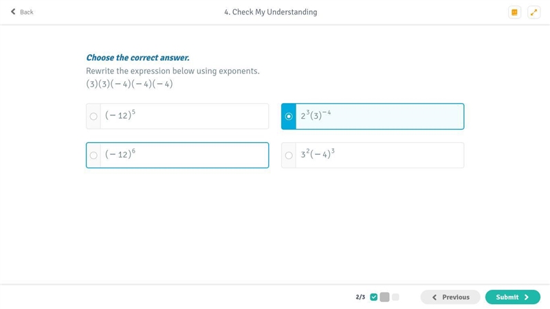 Rewrite the expression below using exponents-example-1