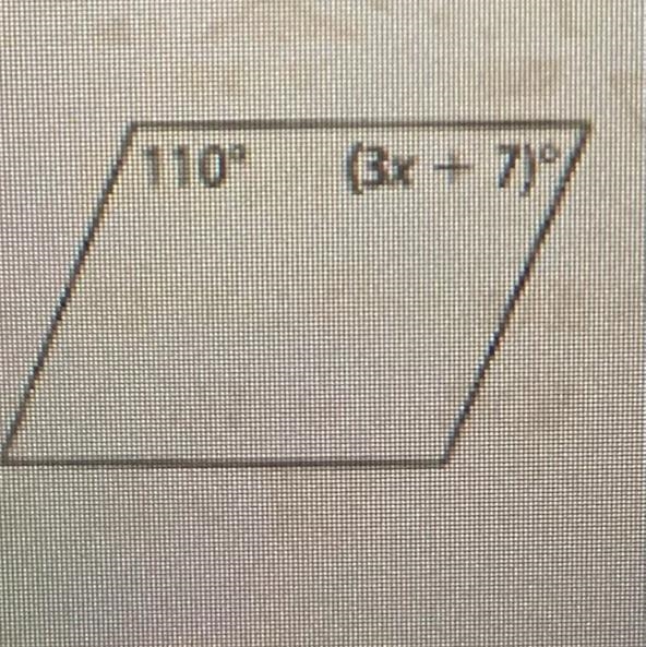 Parealelograms, Find the value of X-example-1