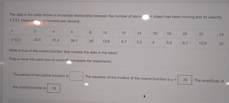 The data in the table shows a sinusoidal relationship between the number of seconds-example-1