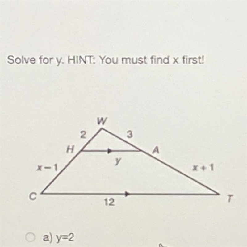 X = 5 i just need to know what Y is please help this was due yesterday-example-1