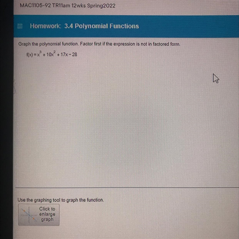 Graph the polynomial function, factor first if the expression is not in factored form-example-1