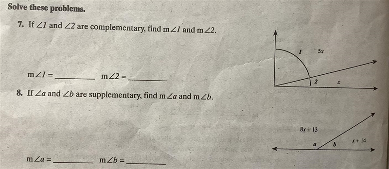 Can someone help me out with this geometry problems? And explain how u got the answers-example-1