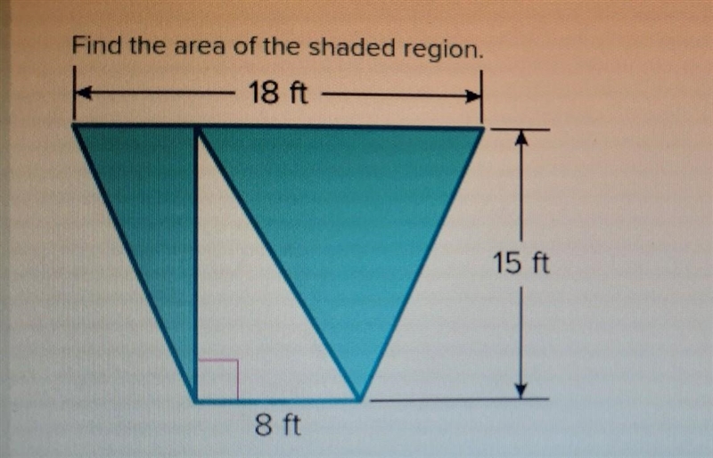 Find the area of the shaded region. (Blue is the shaded region) ​-example-1