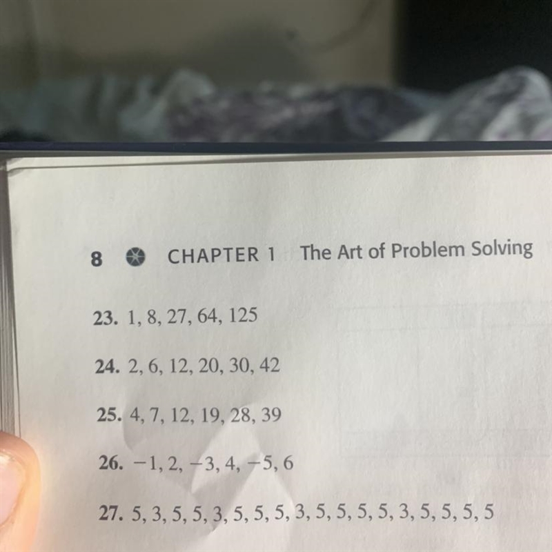 Determine the most probable next term in each list of numbers.-example-1