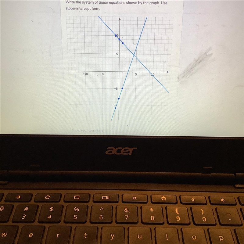 PLEASE HELP I NEED THIS BY TODAY write the system of linear equations shown by the-example-1