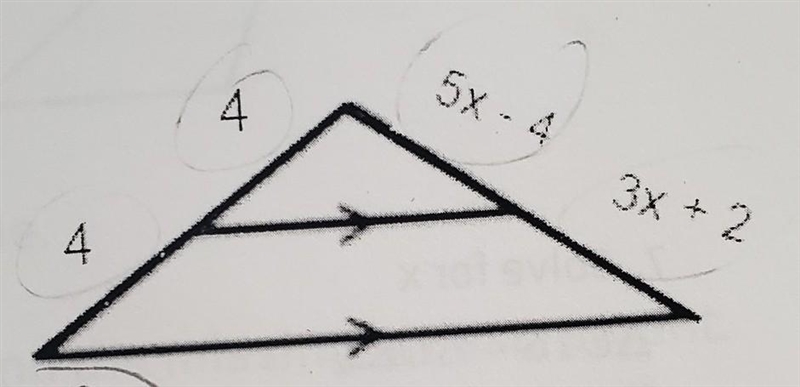 Solve for x of the triangle ​-example-1