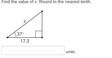 Find the value of x. Round to the nearest tenth.-example-1