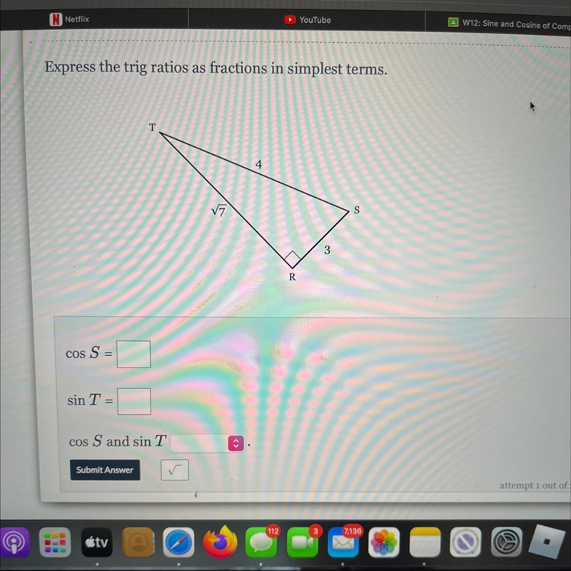 Sine cosine of complementary angles PLEASE HELP!!!!-example-1