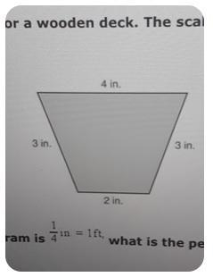 This diagram shows the plan for a wooden deck. The scale dimensions of the deck are-example-1