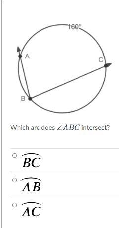 What arc does ABC intersect? BC AB AC Please help-example-1