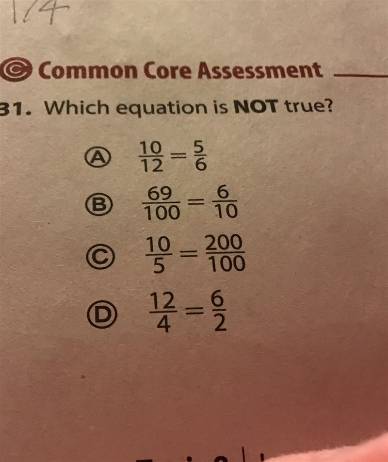 Which equation is NOT true?-example-1